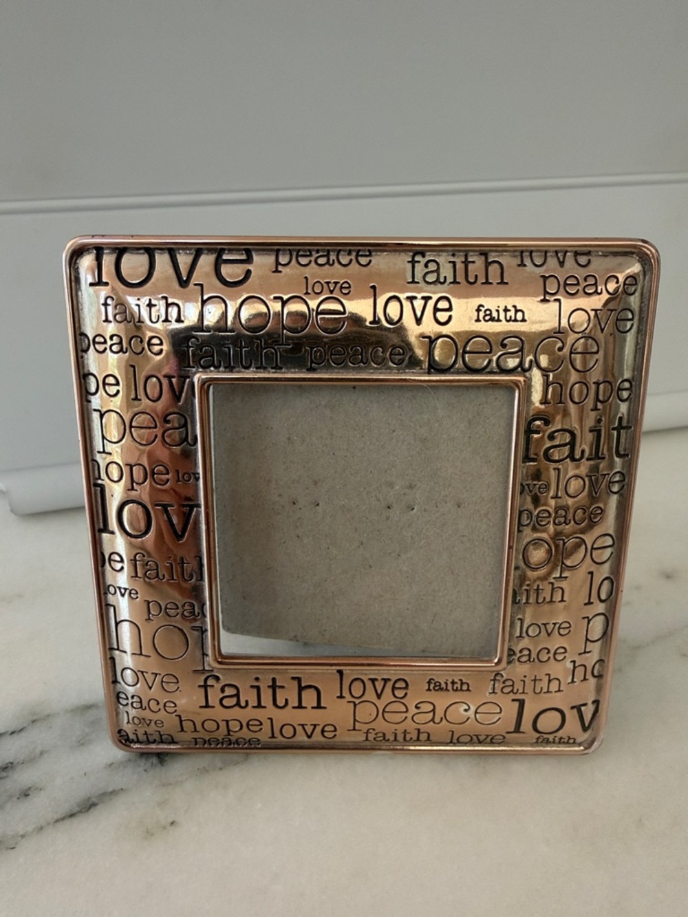 Brighton Faith/love/peace/hope 4” x 4” Picture Frame